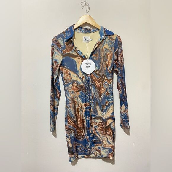 NWT Princess Polly Tyler Swirl Mini Bodycon Dress - Picture 2 of 5